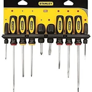 Stanley 10 Pc Standard Fluted Screwdriver Set