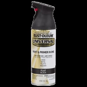 Rust-Oleum Universal Spray Paint Black Flat 12 Oz. Spray