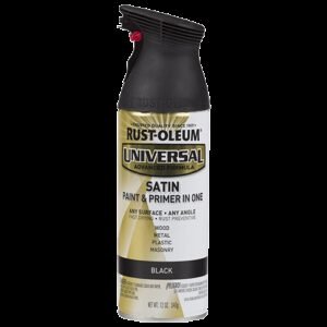 Rust-Oleum Universal Spray Paint Black Satin 12 Oz. Spray