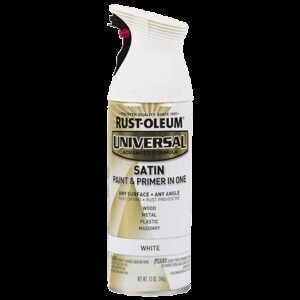 Rust-Oleum Universal Spray Paint White Satin 12 Oz. Spray