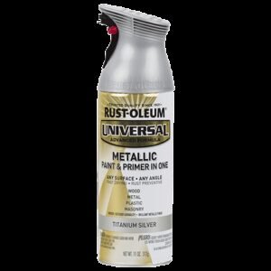 Titanium Silver, Rust-Oleum Universal All Surface Interior/Exterior  Metallic Spray Paint, 11 oz 