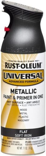 Rust-Oleum Universal Spray Paint Soft Iron Flat Metallic 11 Oz. Spray