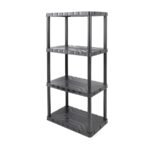 TACTIX 4-TIER PLASTIC SHELF UNIT