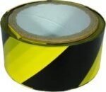 Warning tape Yellow/Black 50mm x 100yard