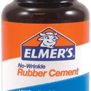 Elmer's No-Wrinkle Rubber Cement, Clear, 4 Ounce