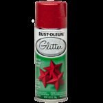 Lot Of 2 Cans Rust-Oleum Glitter 268045 Spray Paint Glitter Red 10.25 Oz  Each