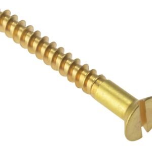 Brass Slotted Countersunk Head Screws - Pack of 200 (5/8" x 4g)