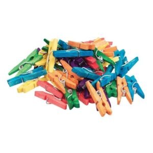 Mini Colorful Wooden Pegs - Pack of 24