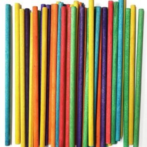 Wooden Craft Colored Dowels - Pack of 50