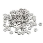 Steel Hexagon Nuts - Pack of 100 (M4)