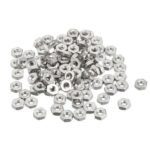 Steel Hexagon Nuts - Pack of 100 (M6)