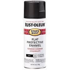 Rust-Oleum Stops Rust® Enamels Black Flat Spray 12 Oz.