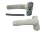 Aluminum Door Handle - White (4 Screw)