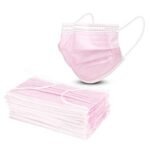 Disposable 3-Ply Face Mask (Box of 50, Pink)