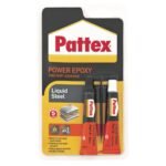 Pattex Power Epoxy Two Part Adhesive - Liquid Steel - 11ml X 2