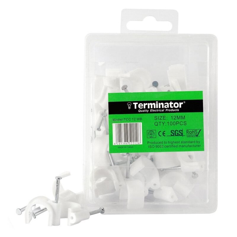 Terminator Cable Clips 12mm 100 Pcs