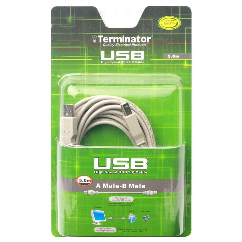 Terminator USB Cable AM – BM 5M