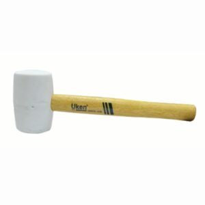 Uken Rubber Hammer 24 OZ Wood Handle (White)
