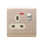Milano 13A Switch Socket - Neon Gold