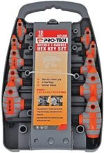 Protech 10 Pc Metric T-Handle Hex Key Set with Rubber Grip