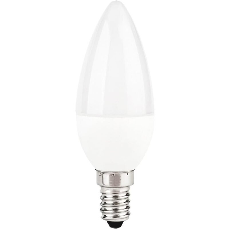 Cavil E14 7W LED GLS Frosted Candle Bulb 6500K