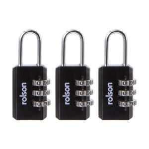 Rolson 3pc 20mm Combination Padlock